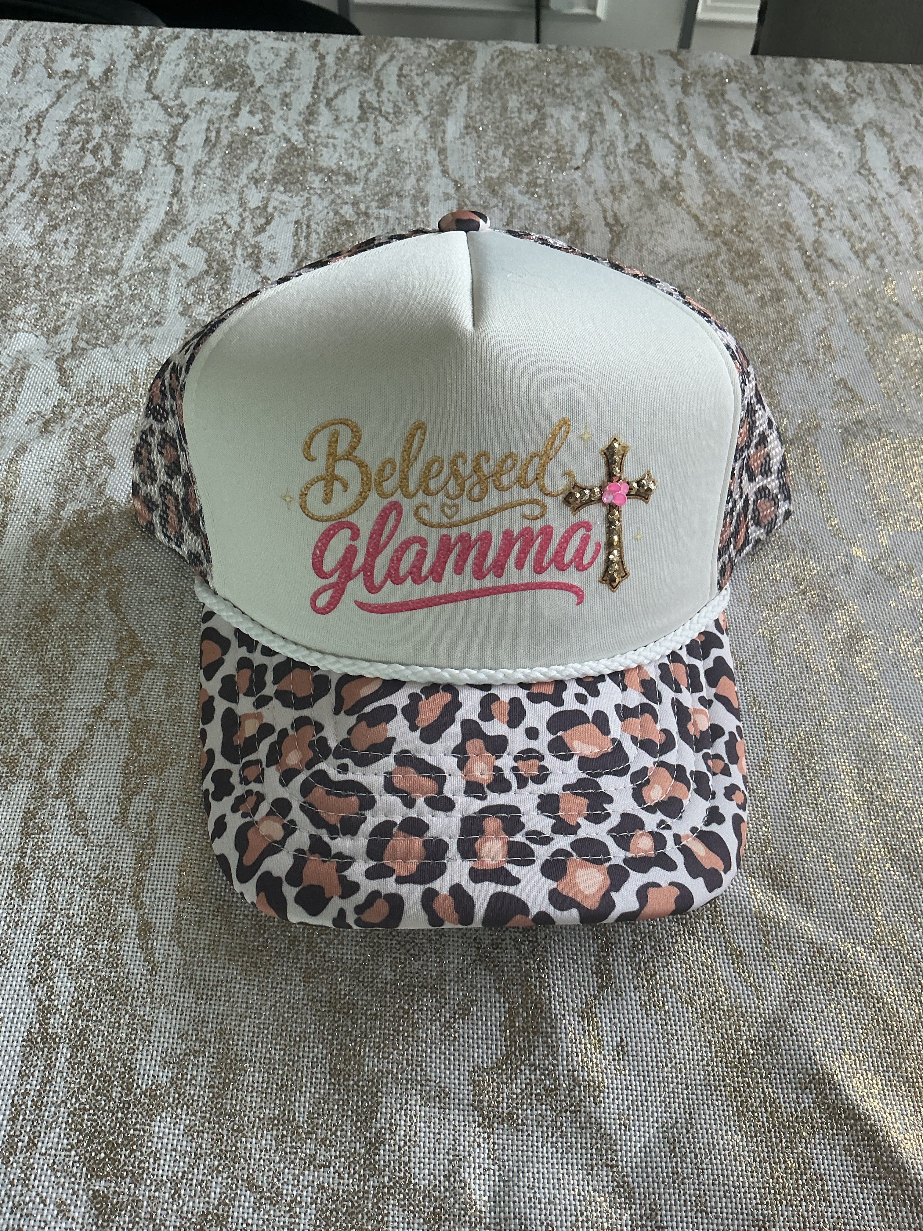 Blessed Glam Ma Cheetah Trucker Hat