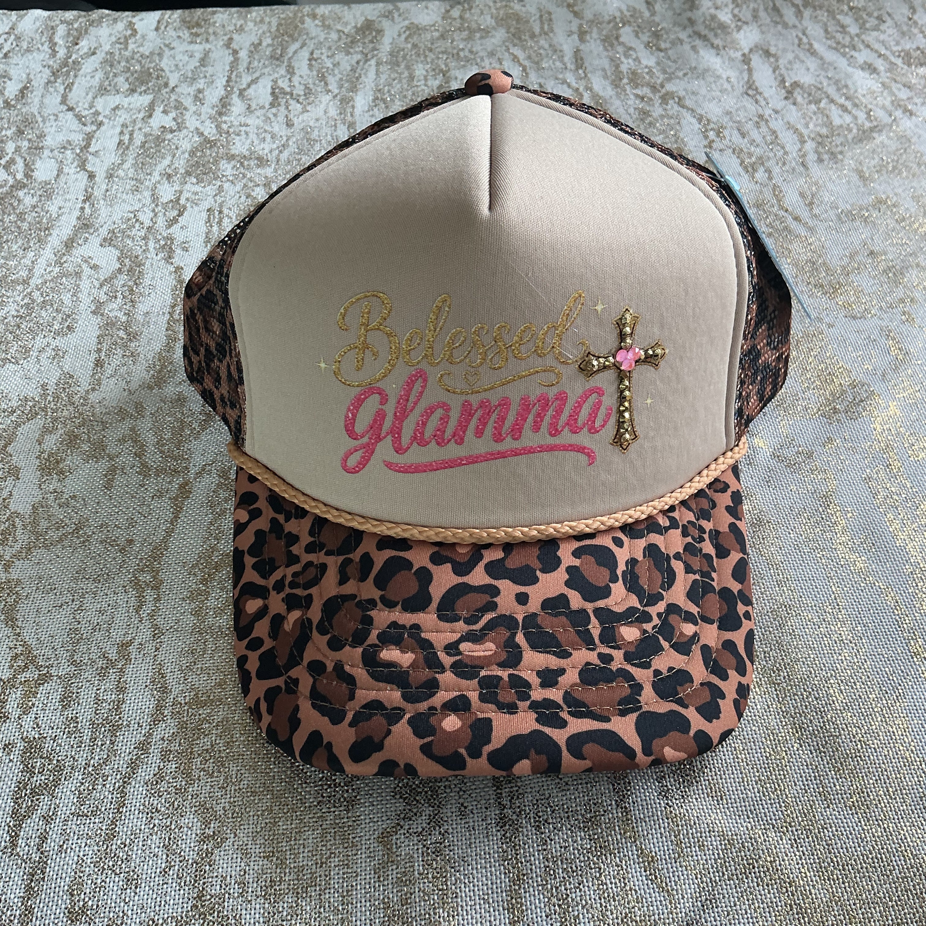 Blessed Glam Ma Cheetah Trucker Hat