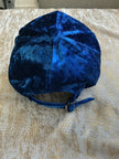 Crushed velvet royal blue hat