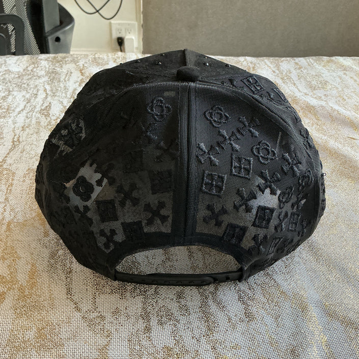 Bling black cross hat